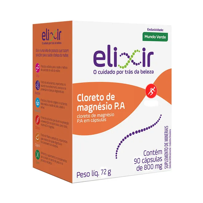Cloreto de Magnésio PA Mundo Verde Elixir 90 cápsulas