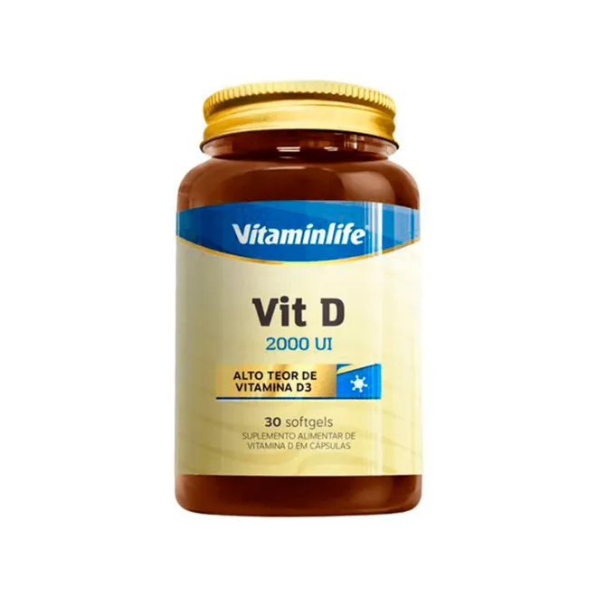 Vitamina D 2000UI 1000% IDR Vitaminlife 30 cápsulas