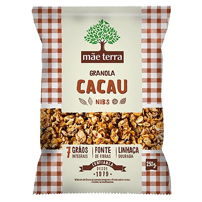 Granola Cacau Nibs 250g - Mãe Terra