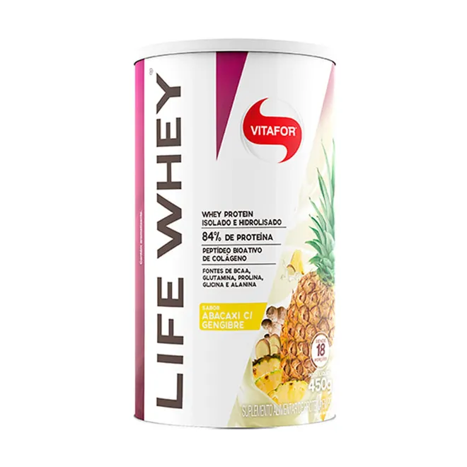 Life Whey Abacaxi com Gengibre 450g - Vitafor