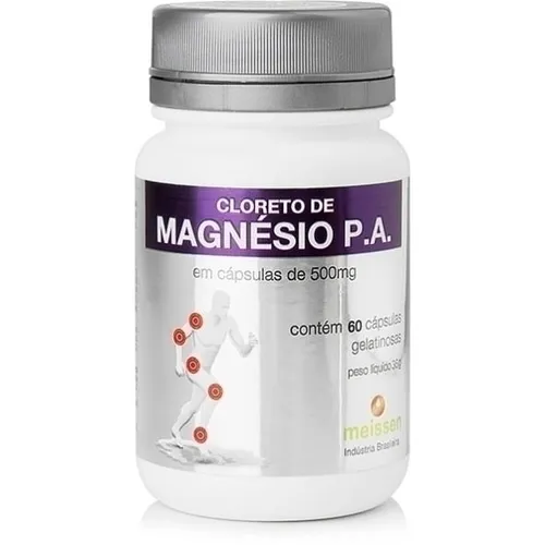 Cloreto De Magnésio 500mg 60caps - Meissen