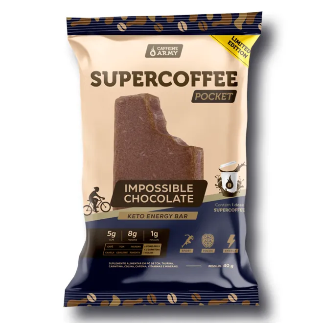 Supercoffee Pocket Chocolate 40g - Caffeine Army