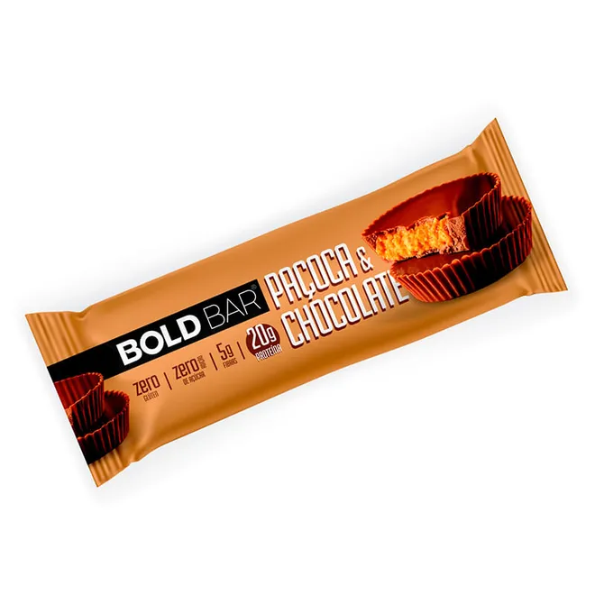 Bold Bar Paçoca e Chocolate 60g - Bold Snacks