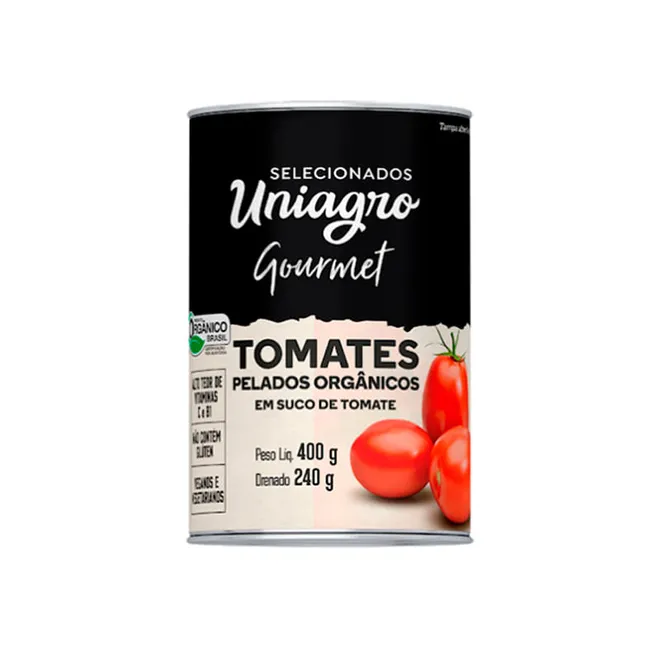 Tomate Pelado Orgânico Uniagro 400g