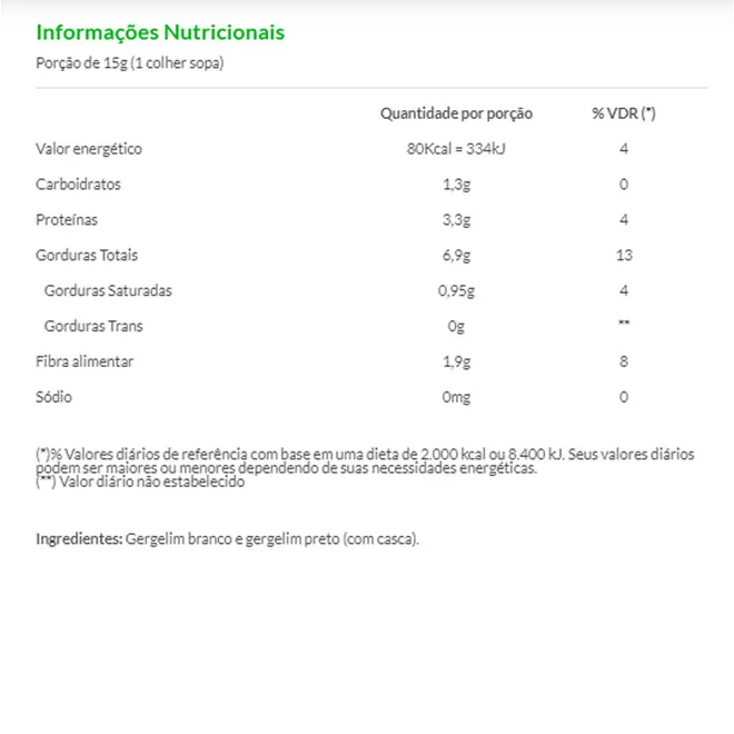 Mix Gergelim Integral Tostado 100g - Sabor Alternativo