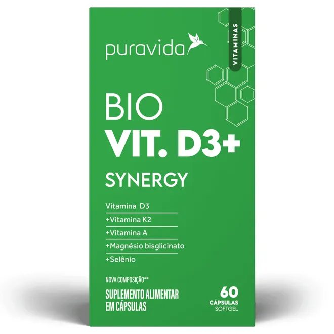 Vitamina D3 Sinergy Puravida 60caps