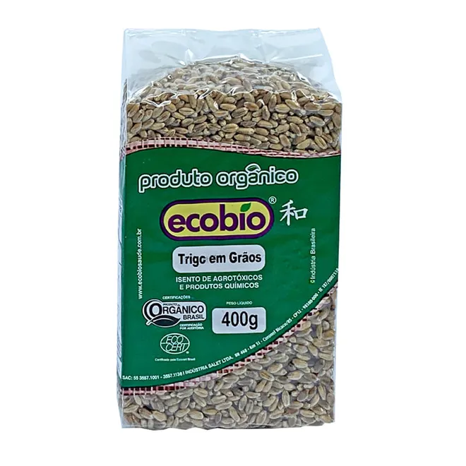 Trigo em Grãos Orgânico Vácuo 400g - Ecobio