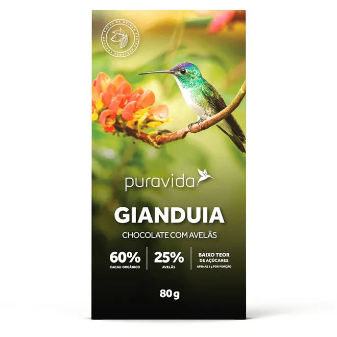Chocolate Gianduia PuraVida 80g