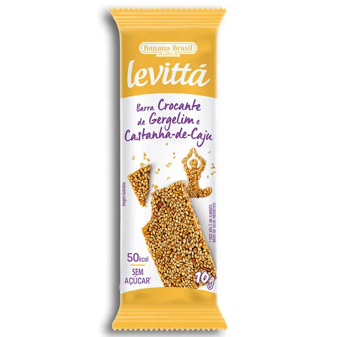 LEVITTA CROCANTE DE GERGELIM E CASTANHA DE CAJU 10G