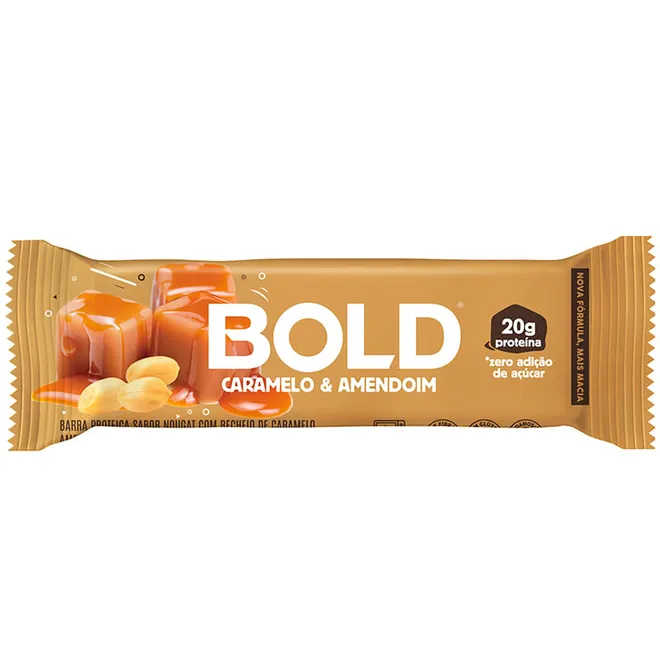 Bold Caramelo e Amendoim 60G –Bold Snacks