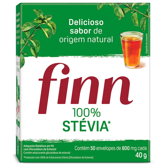 Finn Adoçante Po 100% Stevia 50sch 40g - Hypera Pharma