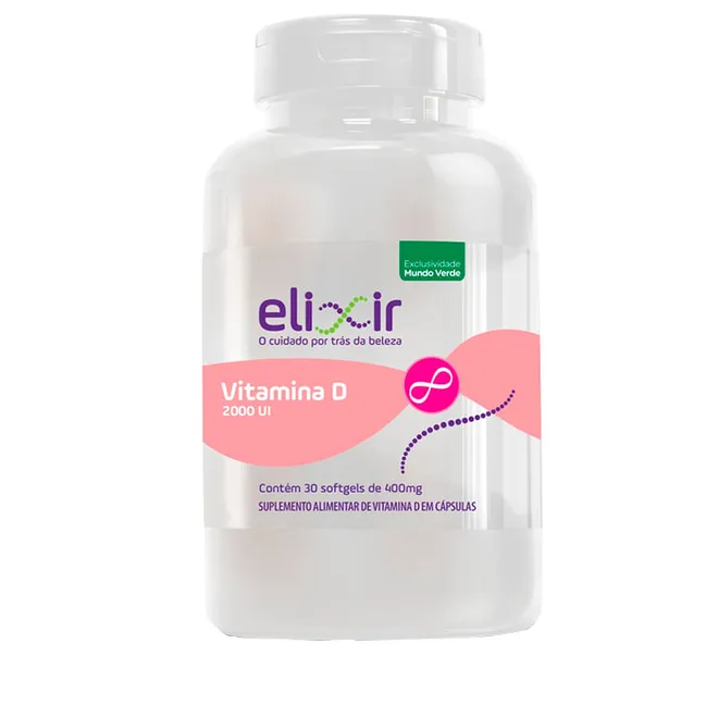 Vitamina D 2000UI Mundo Verde Elixir 30 cápsulas