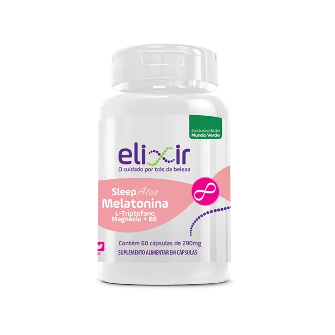 Sleepative Melatonina L-Triptofano Magnésio B6 Mundo Verde Elixir 60caps