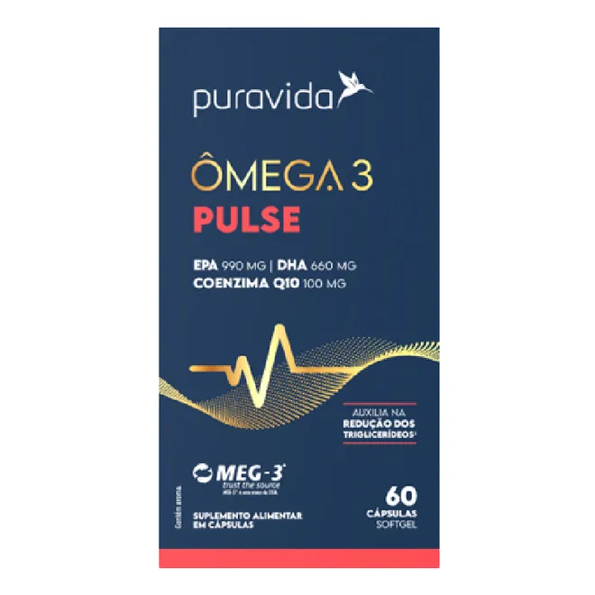Ômega 3 Pulse Puravida 60caps