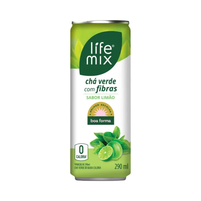 Chá Verde Com Fibras Limão Life Mix 290Ml