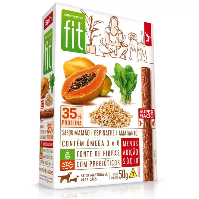 Petisco Palito para Cães Fit Mamão Spin Pet 50g