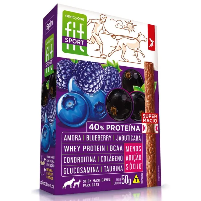 Petisco Palito para Cães  FIT Sport Spin Pet 50g