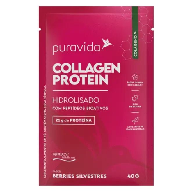 Collagen Protein Berries Silvestres Puravida 40g