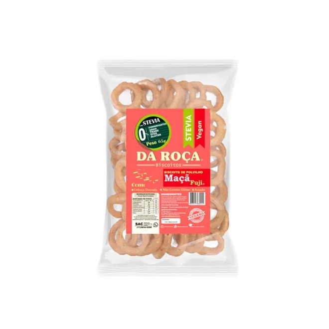 Biscoito de Polvilho Vegan Maçã Fuji Da Roça 65g