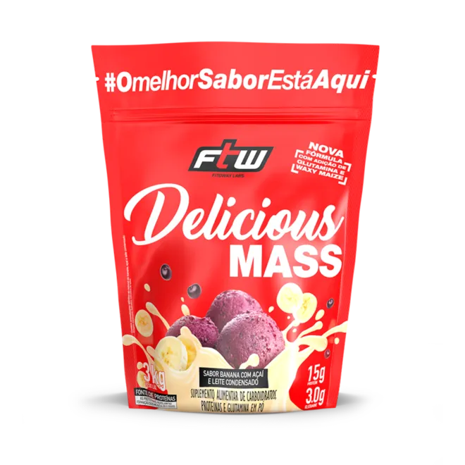 Delicious Mass Banana com Açaí e Leite Condensado FTW 3kg