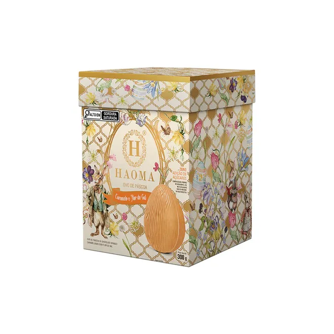 Ovo Chocolate Branco Caramelizado com Flor de Sal Haoma 300g