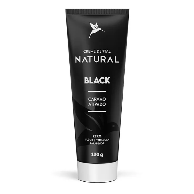 Creme Dental Natural Black Puravida 120g