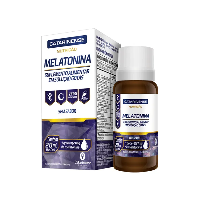Melatonina Sem Sabor Catarinense Nutrição 20ml