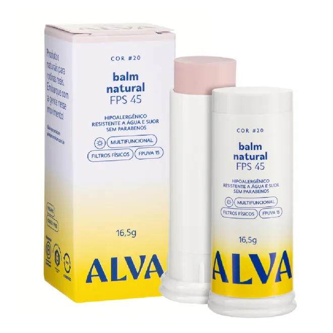 Balm Natural FPS 45 Cor Base 20 Alva 16,5g