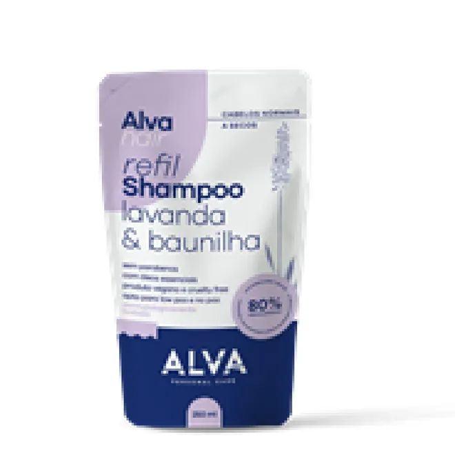 Refil Shampoo Lavanda E Baunilha Alva 250ml