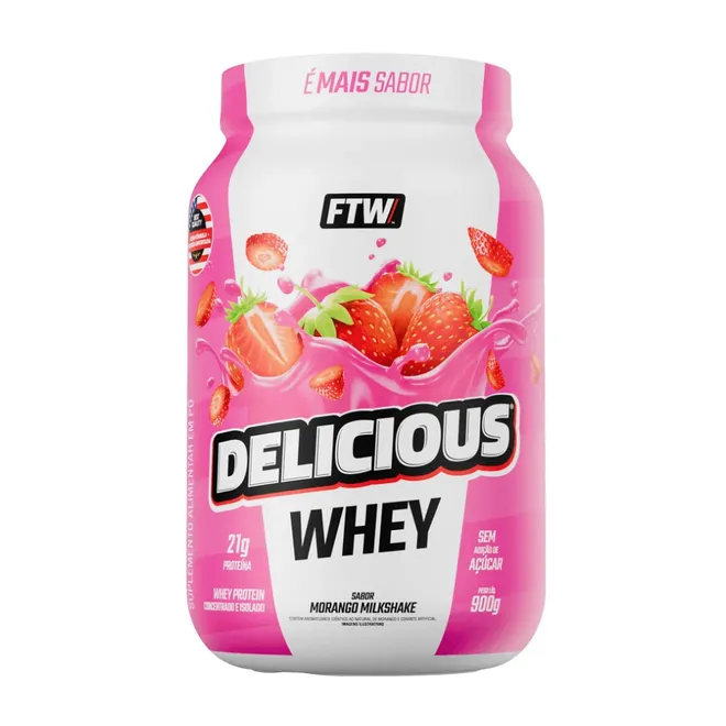 Delicious Whey Morango Milkshake FTW 900g