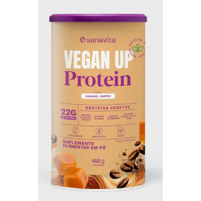 Vegan Up Protein Caramel Coffee Sanavita 450g