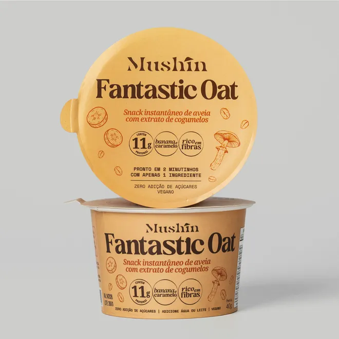 Fanstatic Oat Banana e Caramelo Pote Mushin 40g