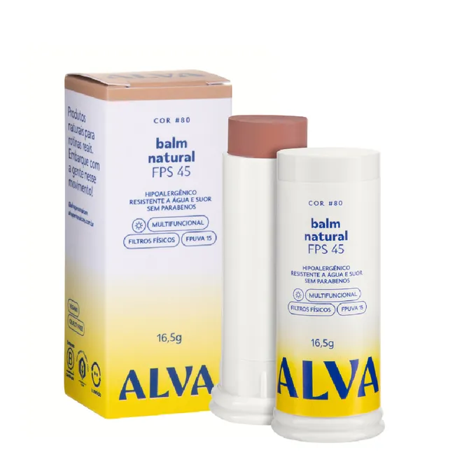Balm Natural FPS 45 Cor Base 80 Alva 16,5g
