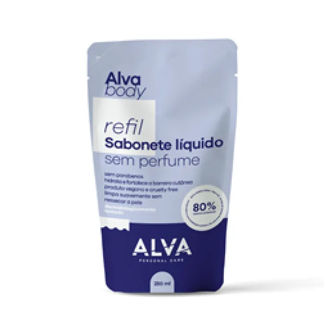 Refil Sabonete Líquido Sem Perfume Alva 250ml