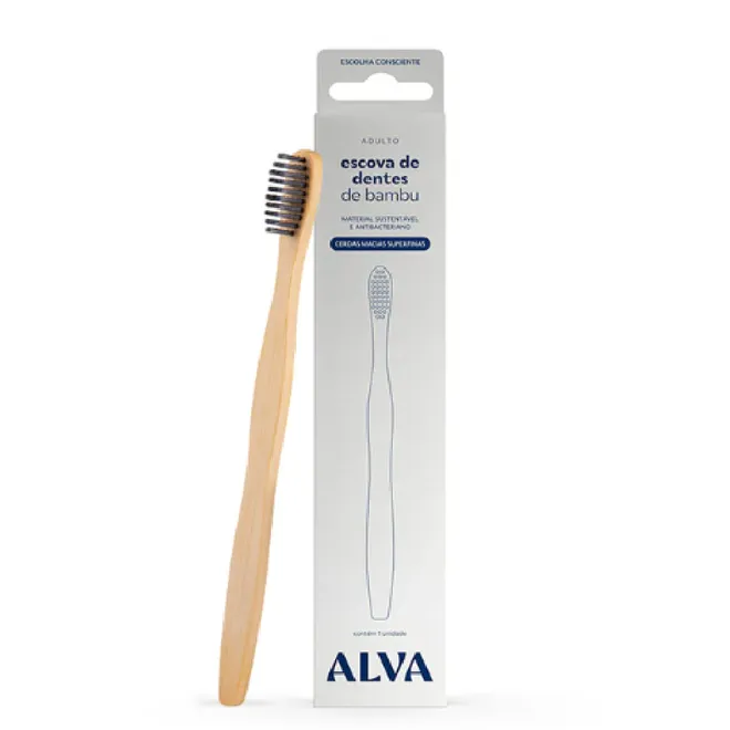 Escova de dentes Bambu Cerdas Macias Alva