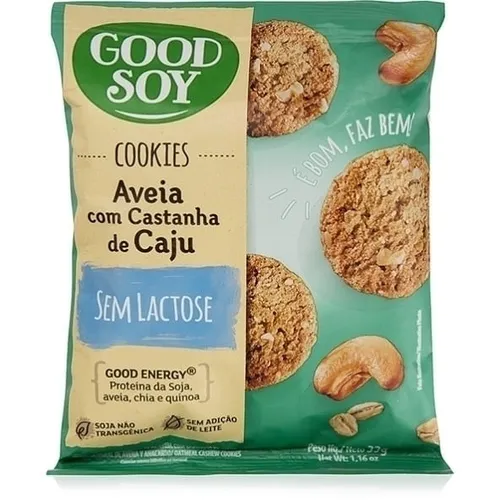 Cookies Integrais Aveia com Castanha 33g - Good Soy