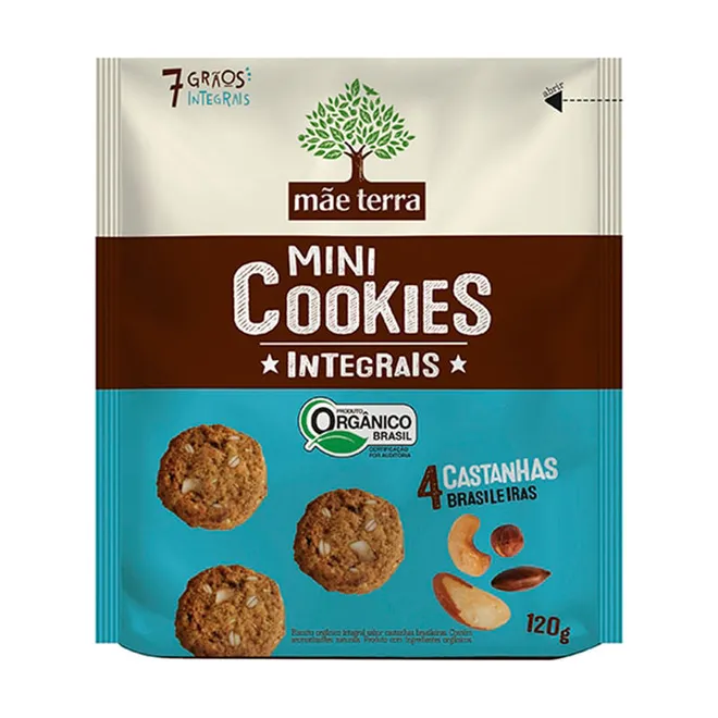 Cookies Orgânicos 4 Castanhas 120g - Mãe Terra