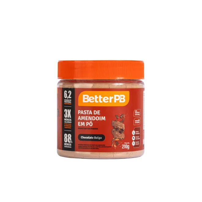 Pasta de Amendoim em Pó Chocolate Belga BetterPB 210g