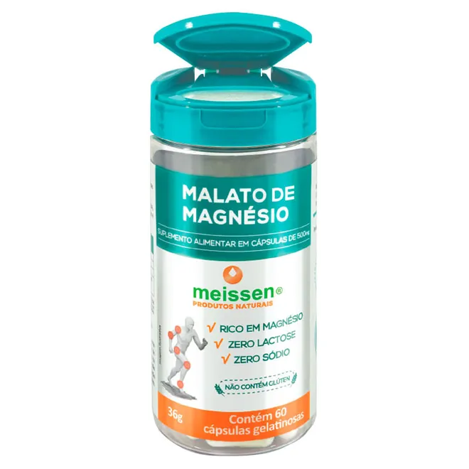Malato de Magnésio Meissen 60 cápsulas