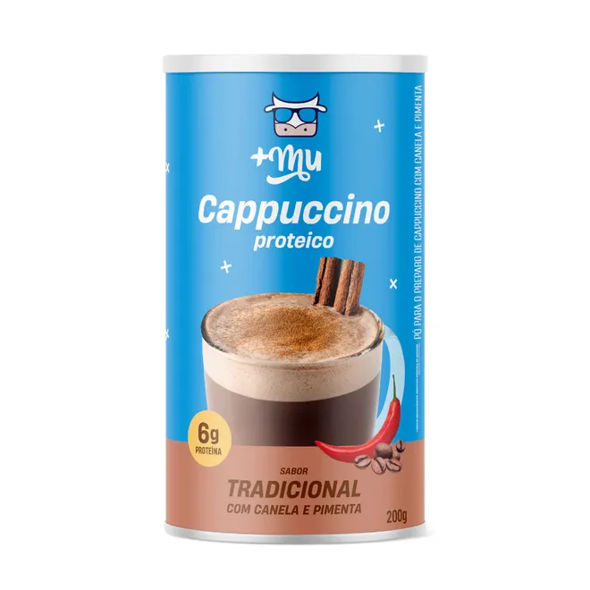 Cappuccino Proteico Tradicional com Canela e Pimenta Mais Mu 200g