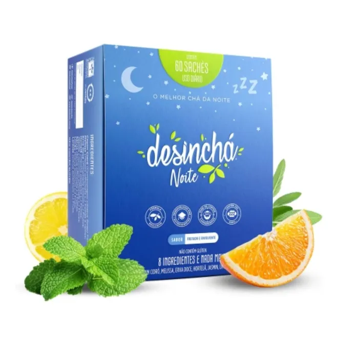 Desinchá Noite 60 Sachês Desinchá 90g
