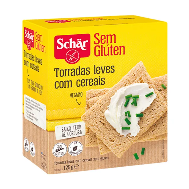 Torradas crocantes com cereais sem Glúten Schar 125g