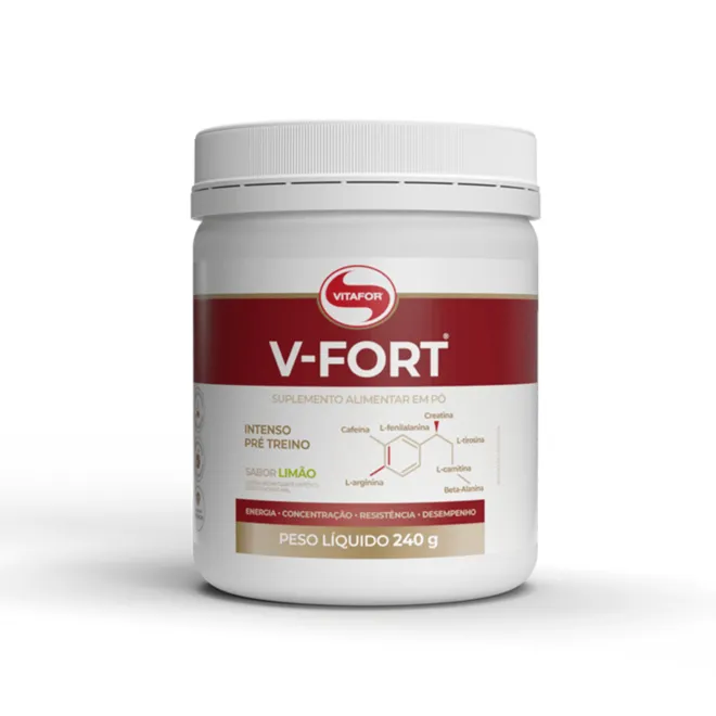 V-Fort Pré-Treino Limão Vitafor 240g