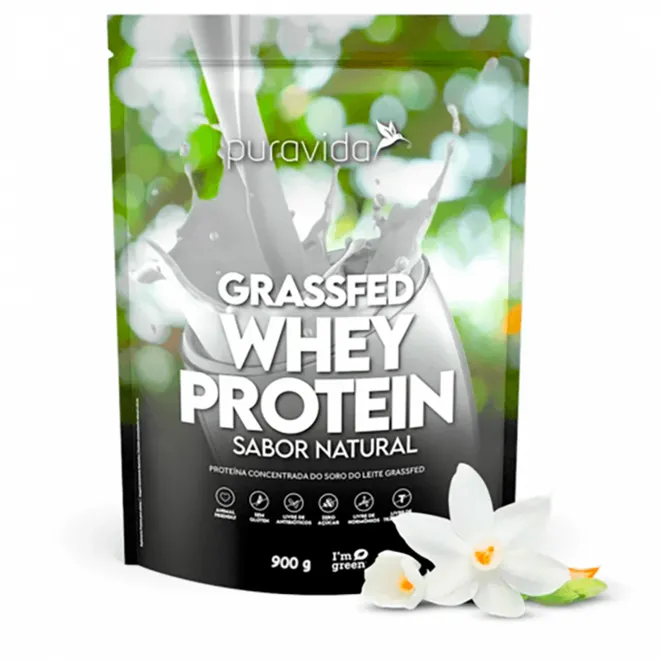 Grassfed Whey Protein Natural PuraVida 900g