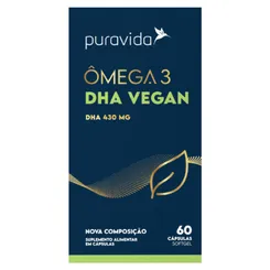 Vegan Ômega 3 DHA Puravida 500mg 60caps
