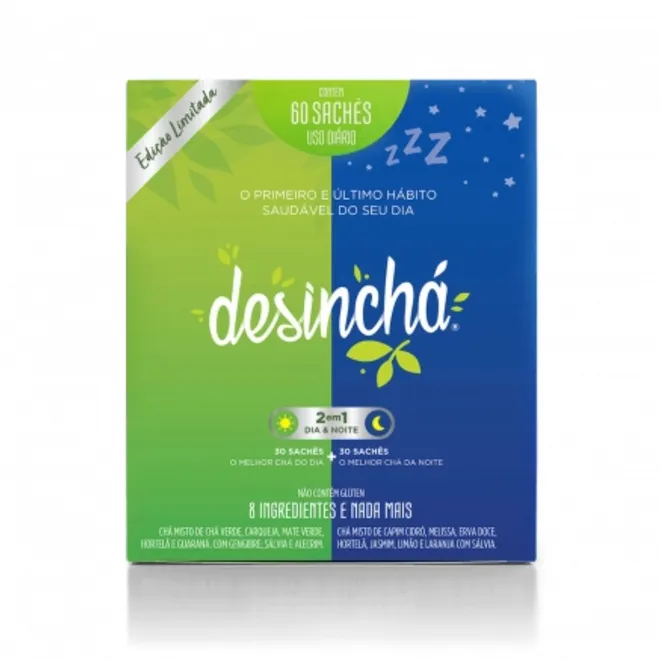 Desinchá Misto Dia e Noite 60 Sachês Desinchá 90g