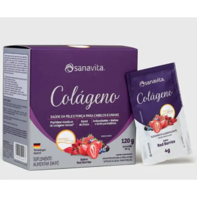 Colágeno Verisol Red Berries Sanavita 120g