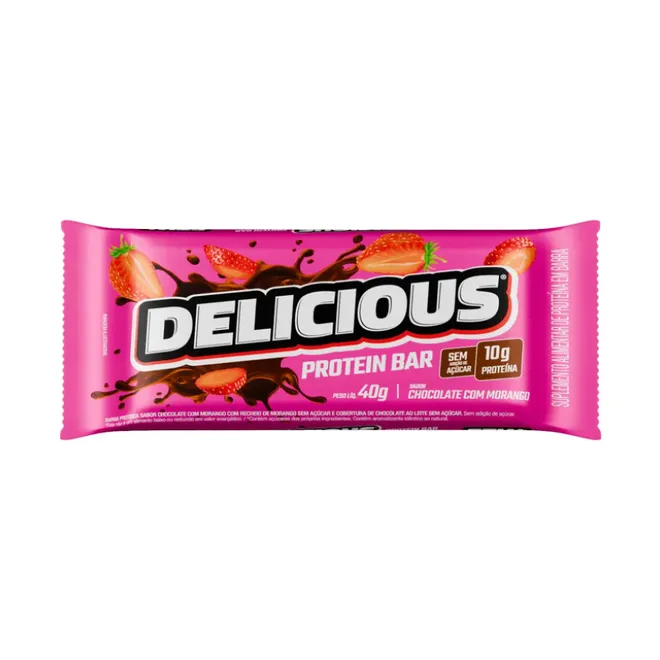 Delicious Protein Bar Chocolate com Morango FTW 40g