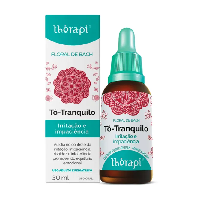 Floral de Bach Tô Tanquilo Irritação e Impaciência Thérapi 30ml