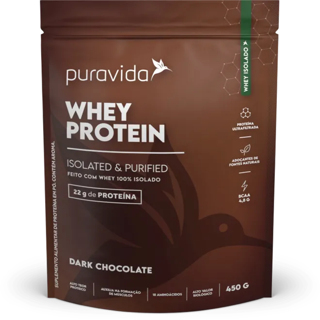 Whey Protein 100% Iso Dark Choco Puravida 450g
